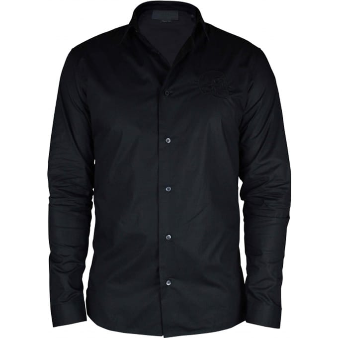 Philipp Plein Gold Cut LS Skull overhemd Zwart