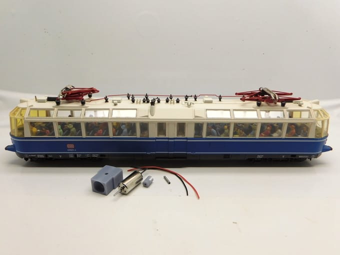 micromotor HR032G motor ombouwset voor Roco BR 491, ET 91, Gläserner Zug, SBB Ee 3/3