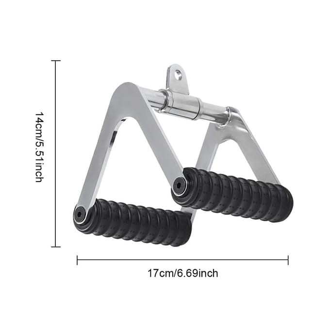 Fitness Pull Down Handvat Ergonomie V Roeihandvat V-Handvat Dubbel Roeimachine Handvat voor Biceps Triceps Rugspier Training gray