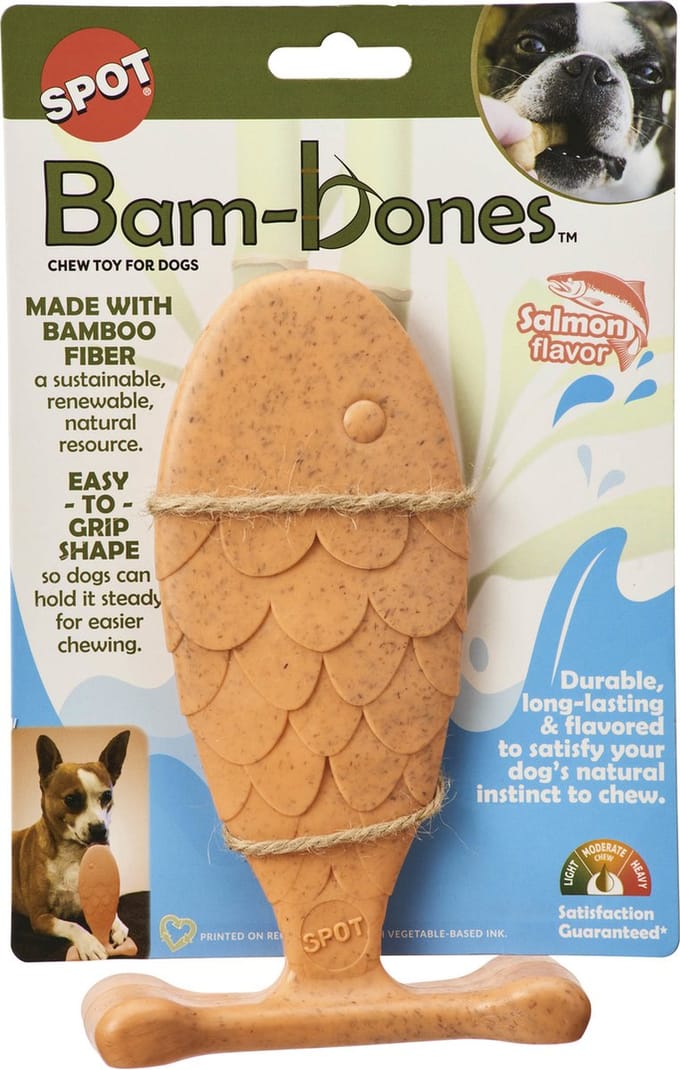 Spot Bam-Bones Fish Salmon - Veilig Hondenkauwbot - Medium