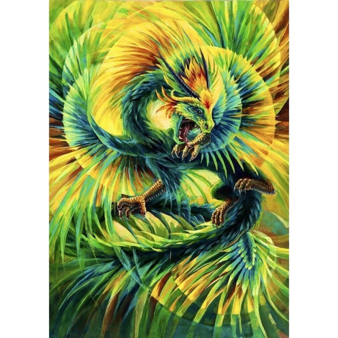 Enjoy Puzzle legpuzzel Quetzalcoatl - 1000 stukjes kleurrijk Azteeks.
