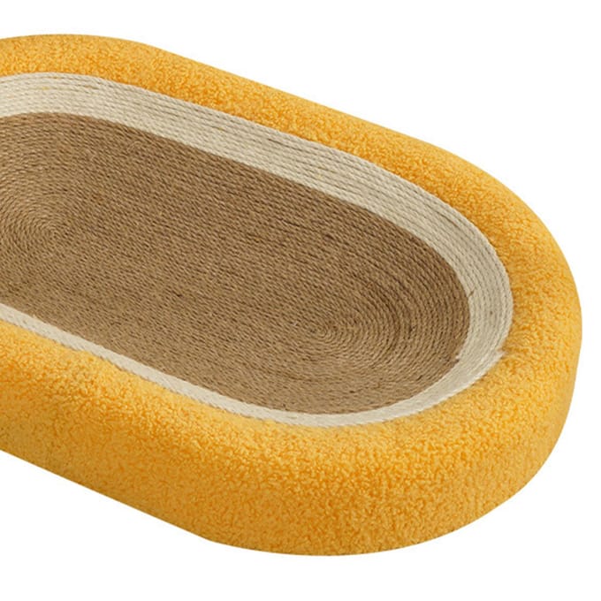 Huisdier Kattenkrabkom Grote Diameter Geïntegreerd Ontwerp Robuuste Kattenkrabmat Bed voor Thuis beige