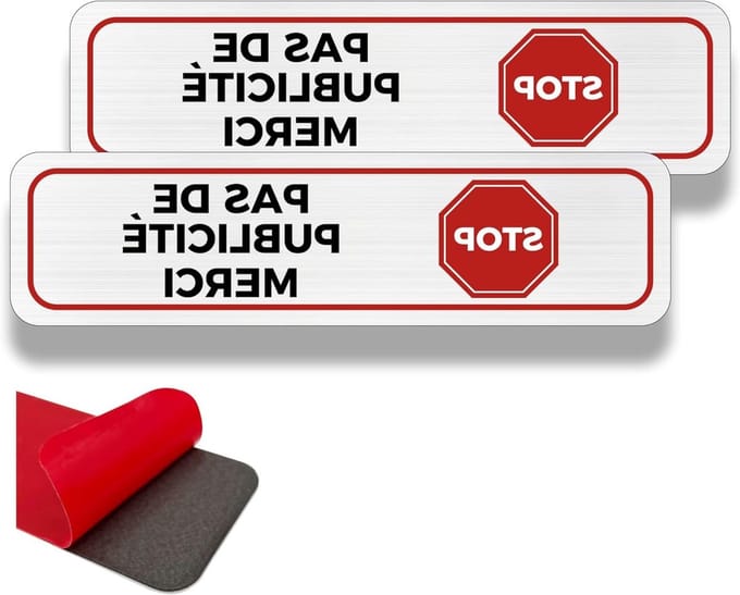 Privé Deurbord - 190 x 50 mm - Geen Advertenties, Veiligheid, Informatie