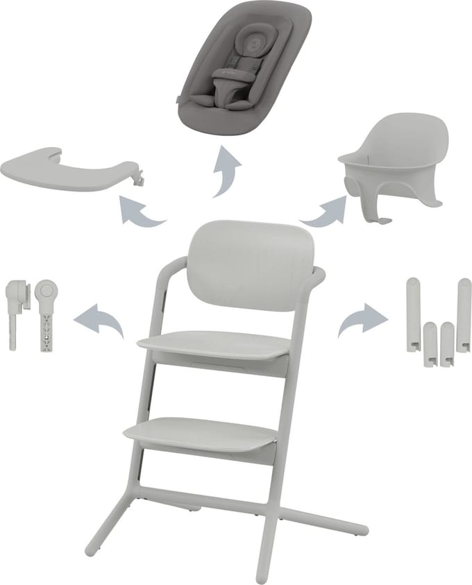 Cybex Lemo - Kinderstoel - 4 in 1 Set - Suede Grey
