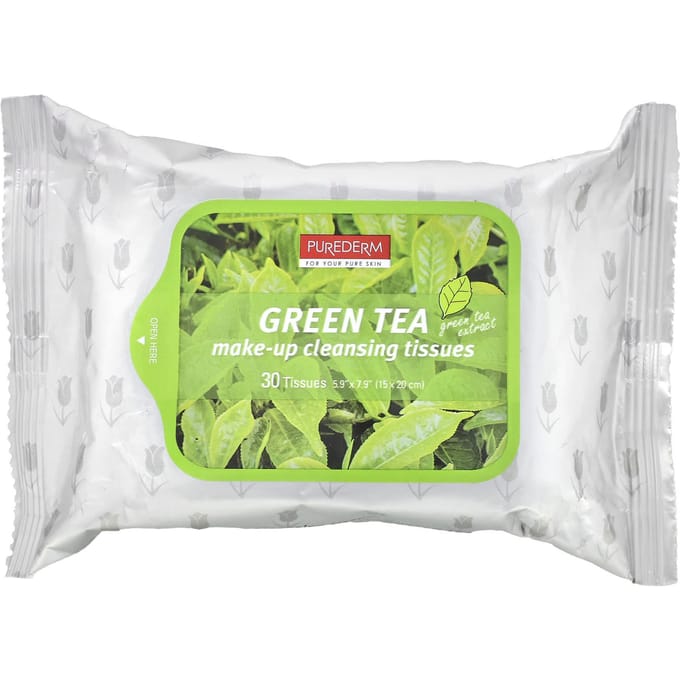 Make-up Reinigingsdoekjes, Groene Thee, 30 Doekjes green