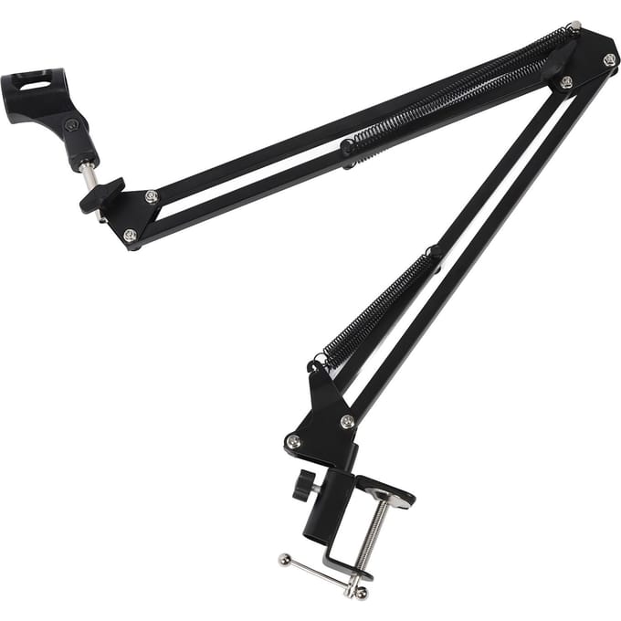 Desktop Microfoonstandaard IJzer en Plastic Verstelbare Boomarm Microfoonstandaard voor Studio black