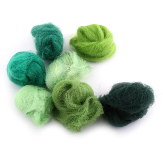 36 Kleuren Wolvezel Geverfd Roving Voor Naaldvilten Handspinnen Set beige