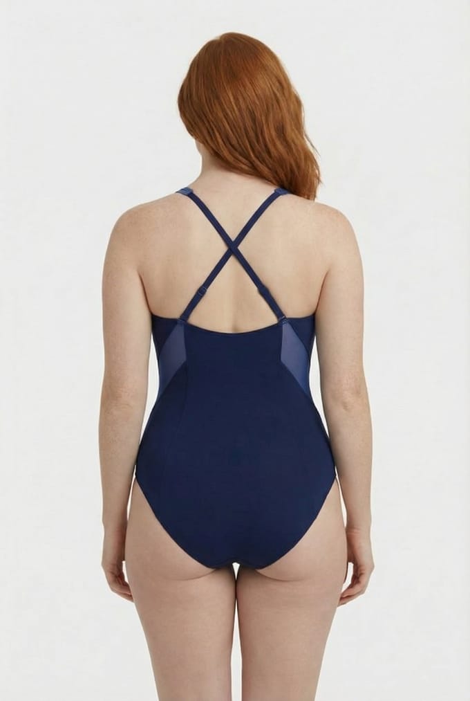 Arena W Isabel Light Cross Back One Piece Plus Navy-bright Blue Größe: 3X | Badeanzüge Outlet | Damen | Blau