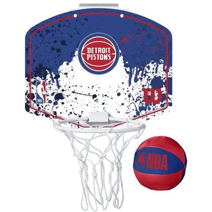 Wilson Team Mini Hoop Nba Pistons Set Met Bal En Mini Basketbalbord Veelkleurig