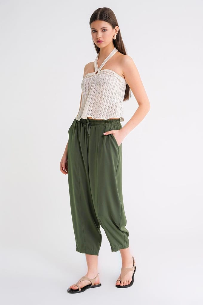 Salwar Fit Trekbroek met Touwtjes