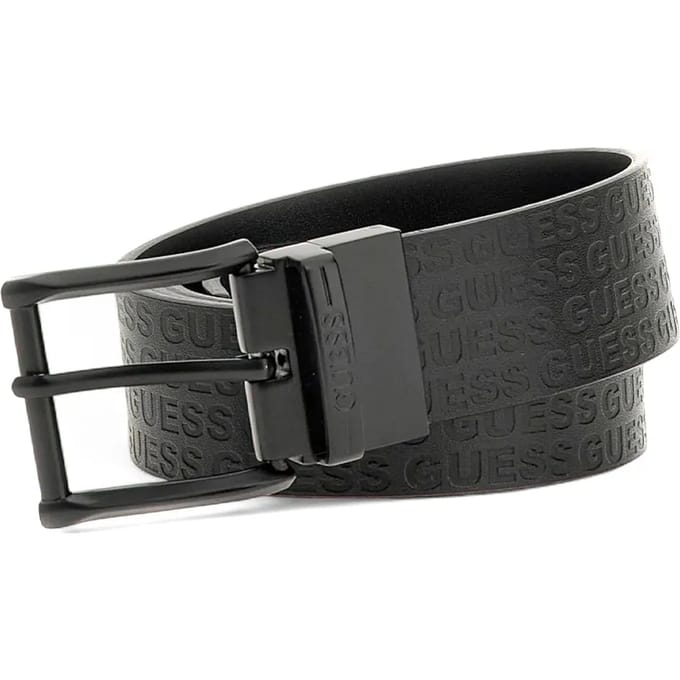 Verstelbare en omkeerbare leren riem Guess H35