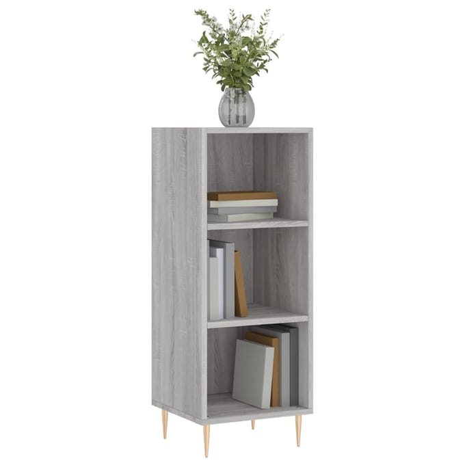 vidaXL - Dressoir - 34,5x32,5x90 - cm - bewerkt - hout - grijs - sonoma - eikenkleurig