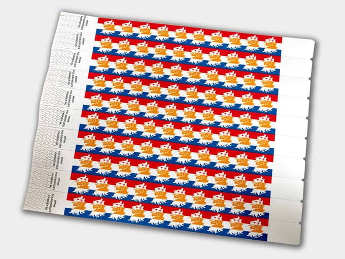 Tyvek Polsbandjes | Koningsdag | 250 Stuks