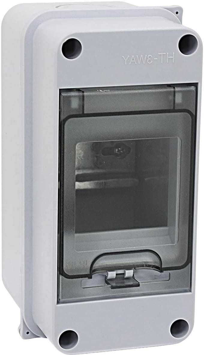 Verdeel kast - Zekeringkast - Stroomverdeling - IP65 Bescherming - 3 modules - Grijs