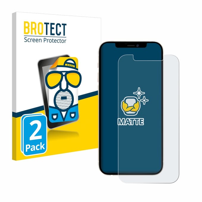 BROTECT - Screenprotector voor Apple iPhone 12 Pro - Folie Beschermfolie matte 2 Stuks