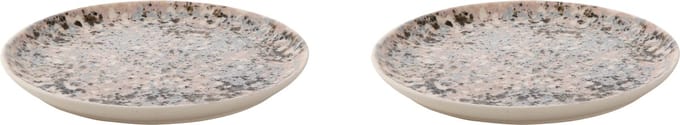 Palmer - Bord - Confetti - 21,5 cm - Roze - Stoneware - Bordenset - 2 stuks