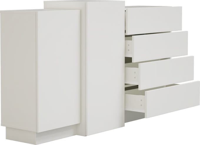 VDD - Kast - Wandkast - Dressoir - Ladekast - Wit - Modern
