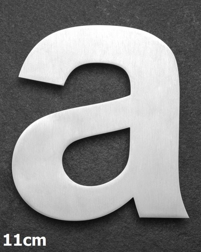 Rvs letter huisnummer letter A. Hoogte 11cm