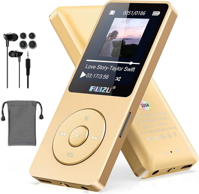 MP3 Speler Bluetooth - FM-Radio - Goud - Muziek