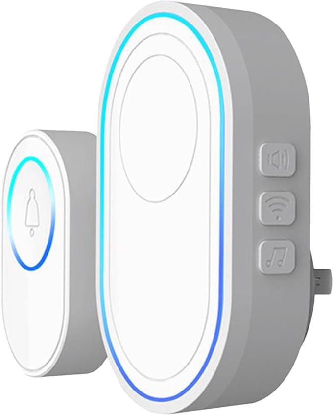 Draadloze Deurbel - Alarm Systeem - Entree Melding - Direct Gebruiksklaar - 13cm Lengte - Wit