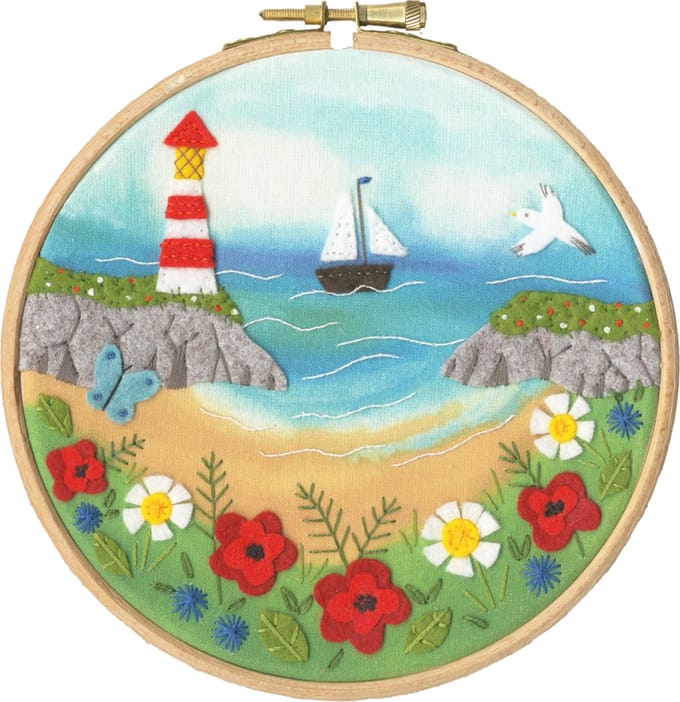Vilt borduurpakket Bothy Designs - Poppy Cove - Bothy Threads