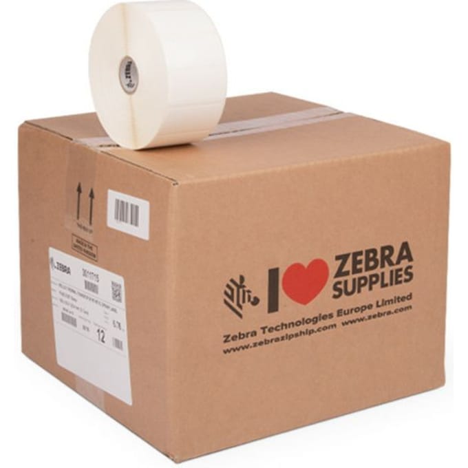 Zebra PolyE 3100T Gloss label 3011715 51mm x 25mm 12 rollen (origineel)
