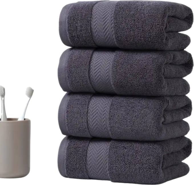 Nivard Handdoeken Set - Hotelkwaliteit - Handdoek - Towel - Grijs - 4 Stuks