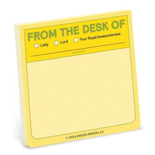Knock Knock From The Desk Of Sticky Note - Knock Knock