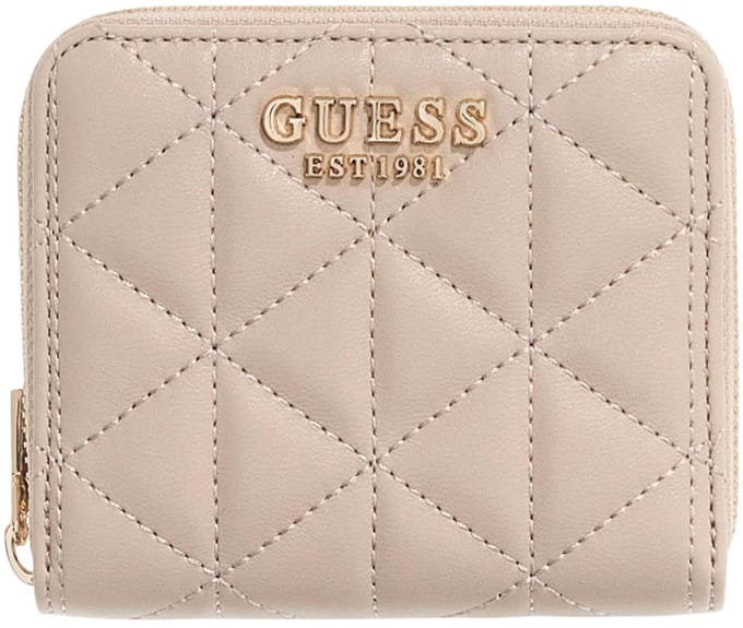 GUESS portemonnee Paisleigh SLG Small Zip Around Wallet Light Taupe