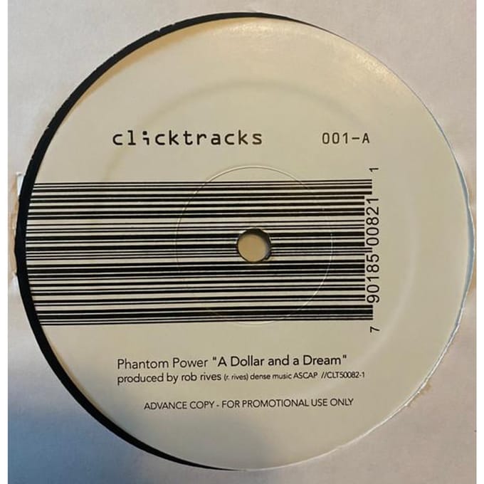 12-inch Plaat PHANTOM POWER - A Dollar And A Dream CLT500821 Clicktracks 2001 VS Dans & Electronica Gebruikt gray