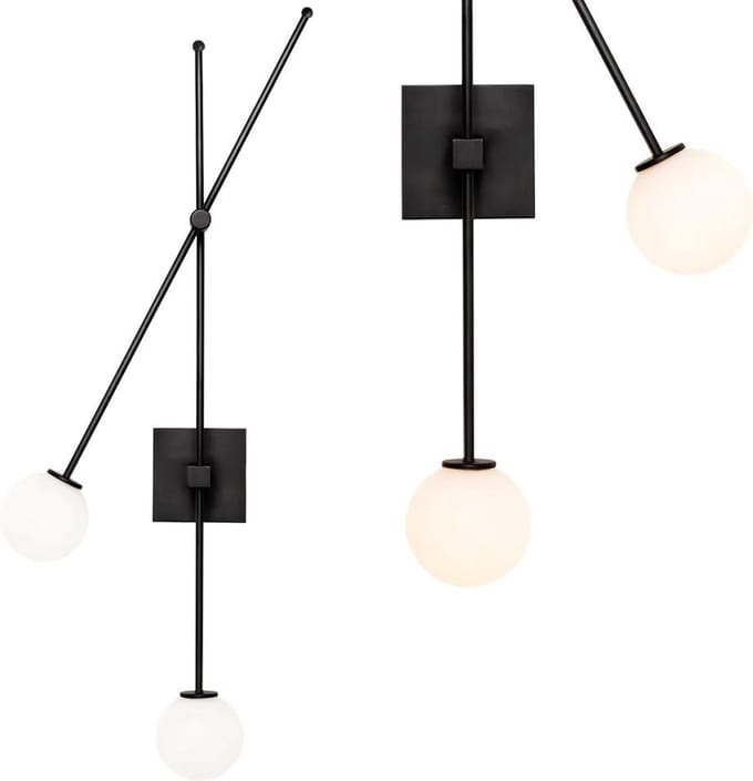 Toolight App1595-2W Wandlamp Zwart 100X10X100Cm
