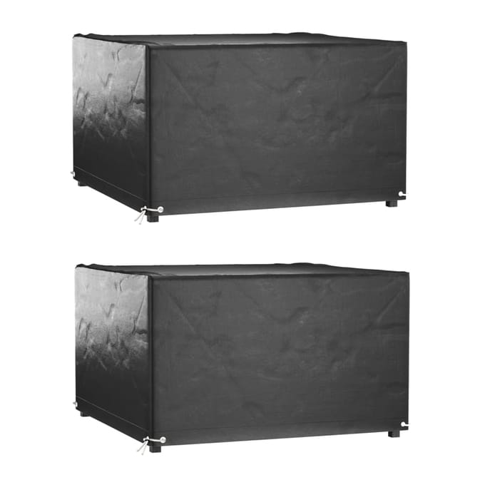 vidaXL - Tuinmeubelhoezen - 2 - st - 8 - ogen - vierkant - 125x125x75 - cm