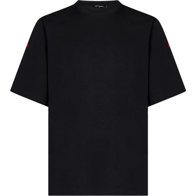 Dsquared2 Groot Horror Logo Op Achterkant Zwart T-shirt