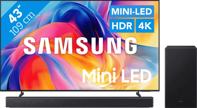 Samsung Mini-led 43" M73H (2026) + Samsung HW-B450F (2025)