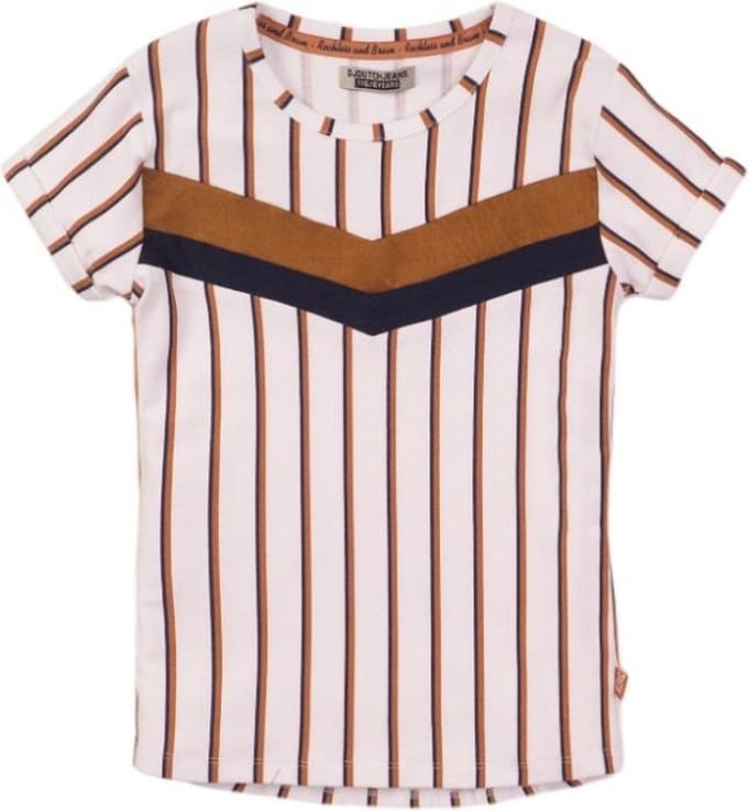 DJ Dutchjeans t-shirt white stripe - maat 92