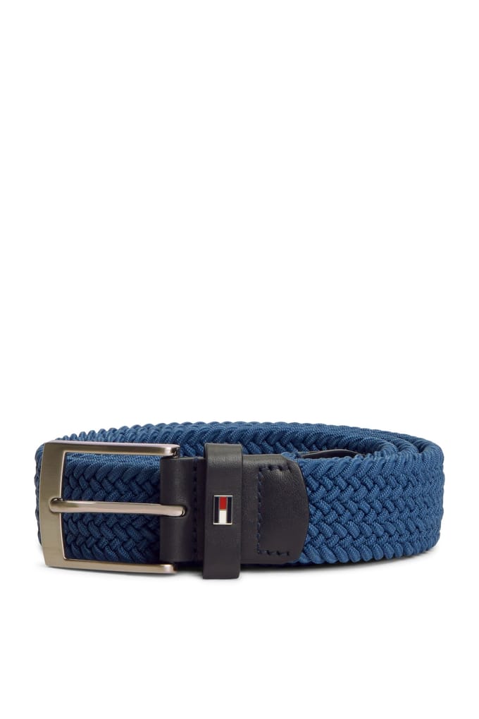 Tommy Hilfiger Adan 3.5 Elastic Belt Petrol Blue Größe: 100 | Gürtel Outlet | Herren | Blau