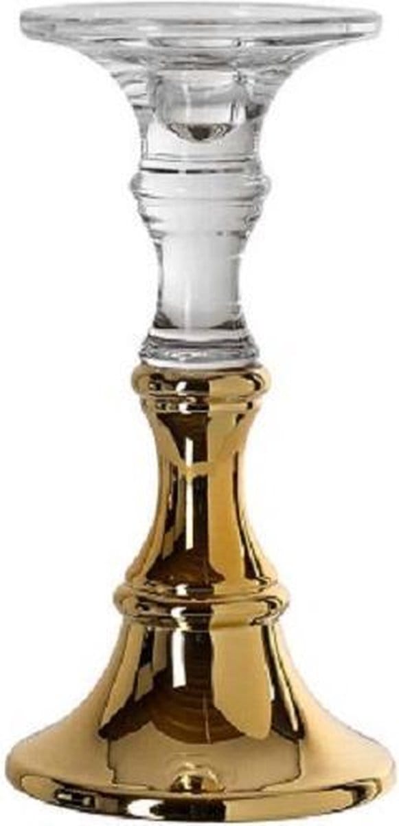 Richmond Kandelaar Glas / goud, hoogte 30 cm, Ø 12 cm
