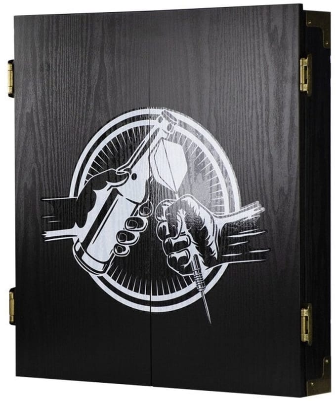 Bull's Dartkabinet - Bier & Darts Print - Zwart Wit
