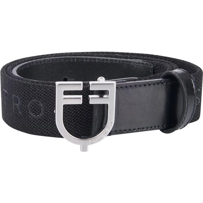 Leren riem met elastiek en lettering voor dames Equestro