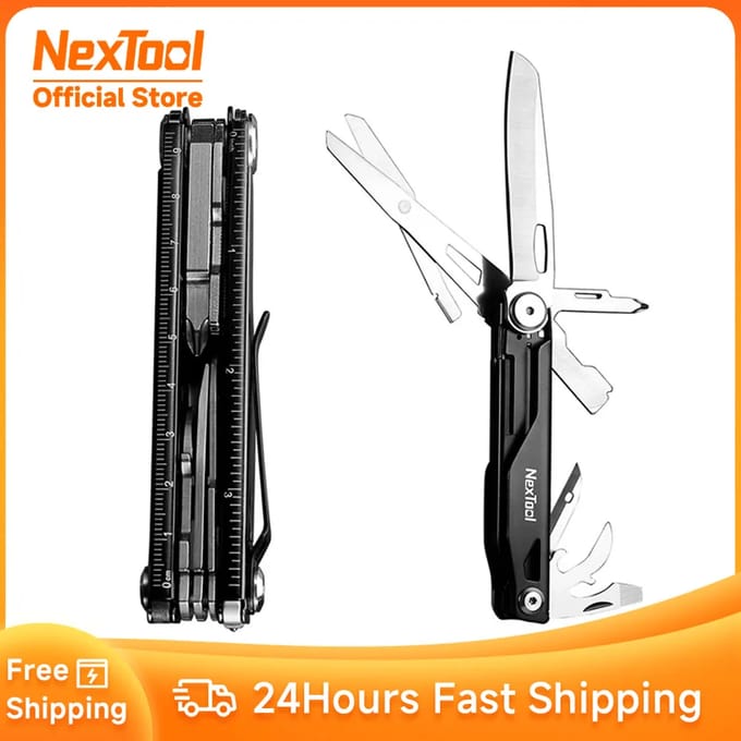 Nextool Multitool Zakmes 12 In 1 Multifunctioneel Zakgereedschapsmes Buiten Vouwmes Mini Draagbare Vouwschaar