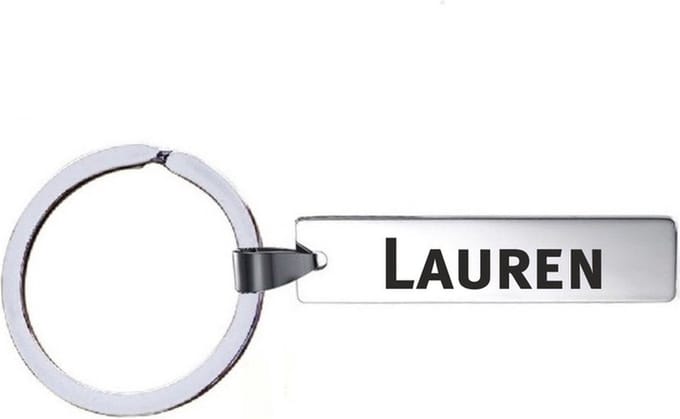 Sleutelhanger Met Naam - Lauren - RVS