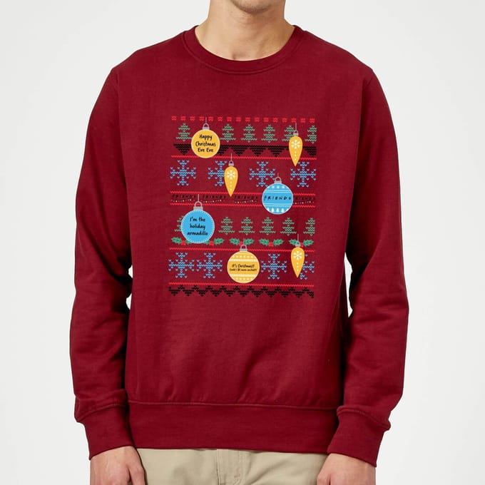 Friends Baubles Sweatshirt - Burgundy - S