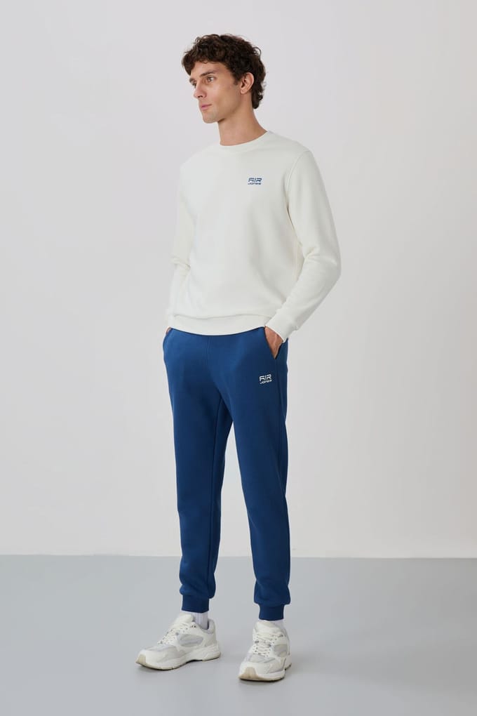Heren Katoen-Polyester Fleece Sweatshirt en Broeklset
