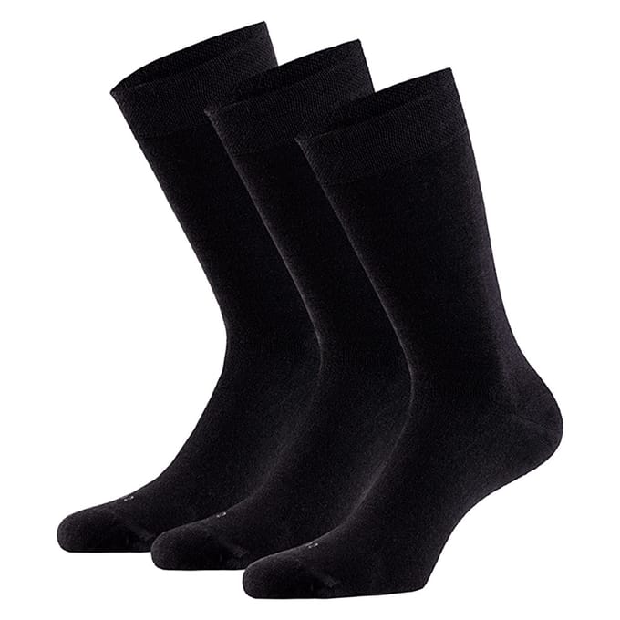 Modal Sokken Basis Kleuren - 3 Pak - Zwart / 43/46