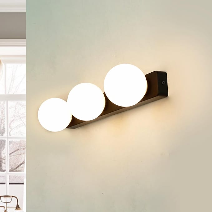 Licht-Erlebnisse - Brazos - Wandlamp - G9 - van - Metaal Glas - in - Zwart wit