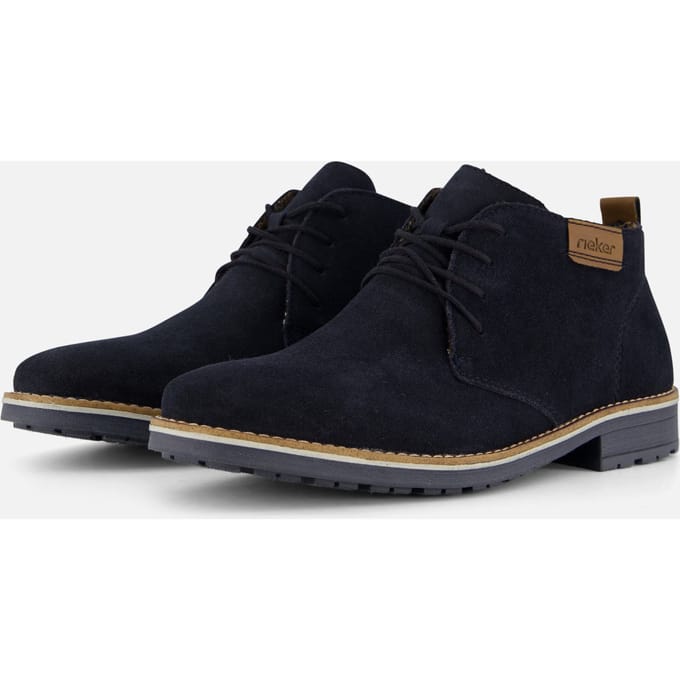 Rieker Rieker Veterboots blauw Synthetisch