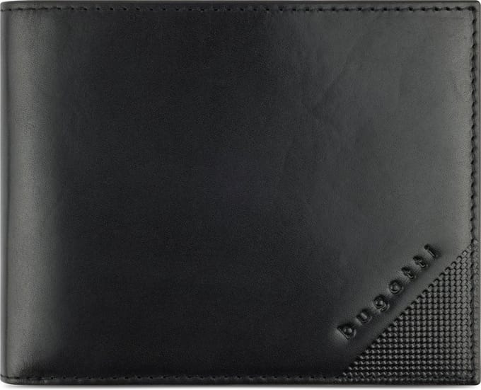 Bugatti Nobile Portemonnee RFID-bescherming Leer 12 cm - Jongens - Staand formaat - schwarz