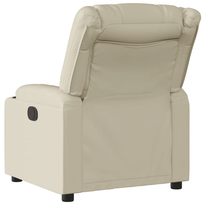 vidaXL - Fauteuil - verstelbaar - kunstleer - crèmekleurig