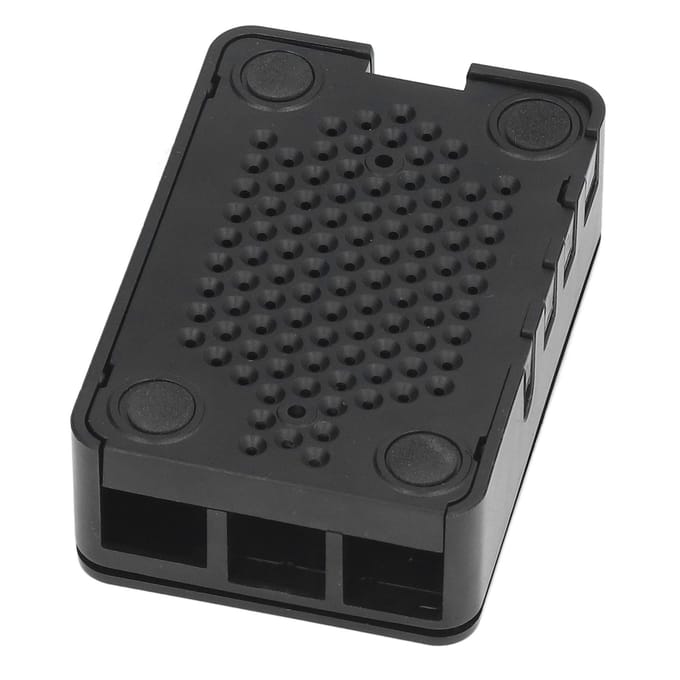 voor Raspberry Pi 4 Behuizing ABS Afneembaar Krasbestendig Warmteafvoer Beschermhoes Zwart