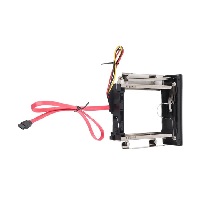 Adaptateur Disque Dur SATA Interne Support Acier Inoxydable SATA II Hot Swap 3Gbps 5.25 Sans Tiroir gray